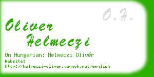 oliver helmeczi business card